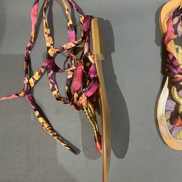Silk strap sandals - Picture 2 of 3